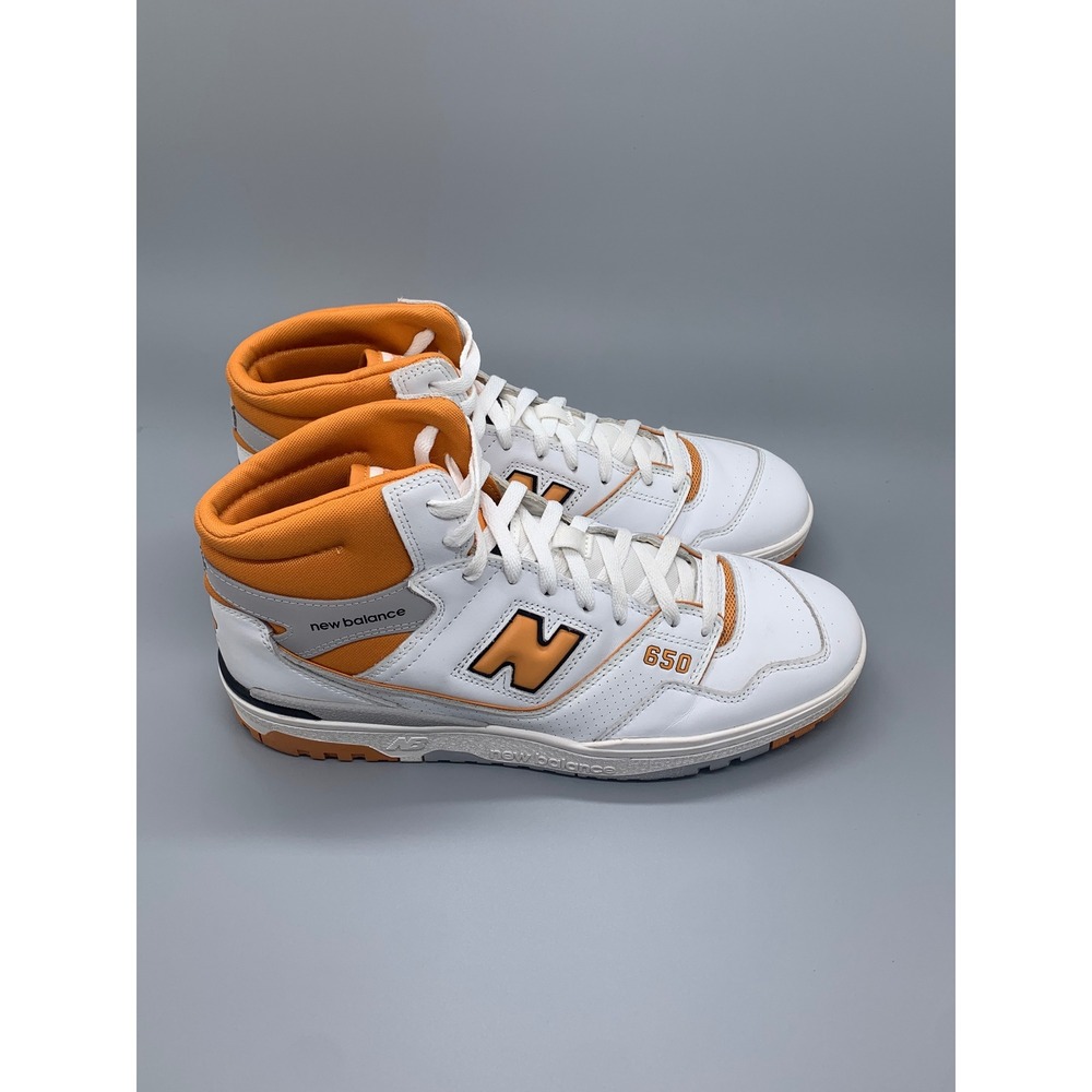 New Balance 650 White‎ Orange Basketball Shoes BB650RCL Men's Sz 13